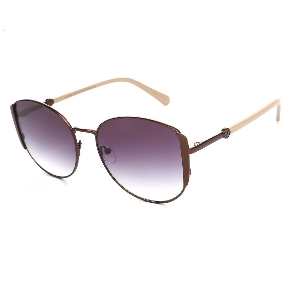 OC.MT.3827-2002 Oculos de Sol Feminino Chilli Beans Redondo Degrade Marrom